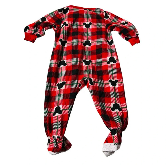 Disney size 12 months onesie Mickey Mouse Christmas Pajamas - Picture 2 of 3
